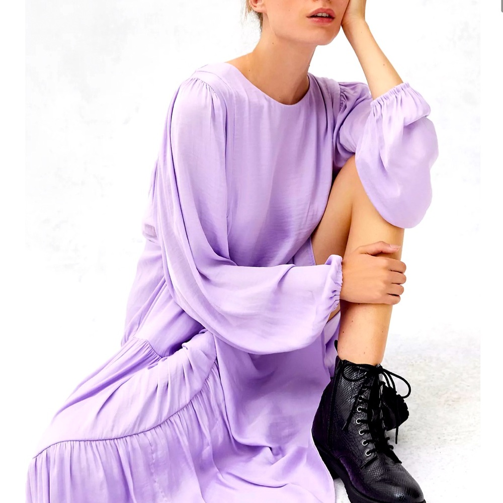 Purple never used Long sleeve Dress